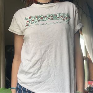 white Thrasher rose collection tshirt- size medium